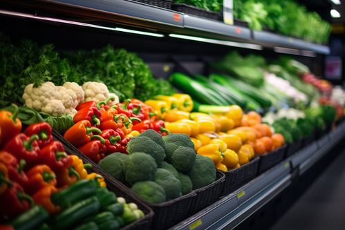 農產品新鮮蔬菜貨架攝影圖的藝術與商業(yè)價值